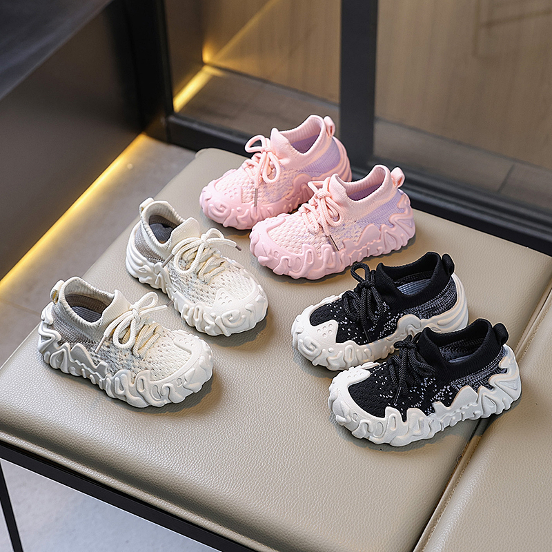 Badminton Junior - Kids Sock Shoes Knitted Fashion Low
