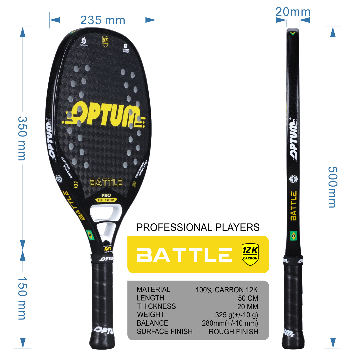 OPTUM BATTLE 12K Carbon Fiber  - Li Ning Racket 리뷰 및 가격